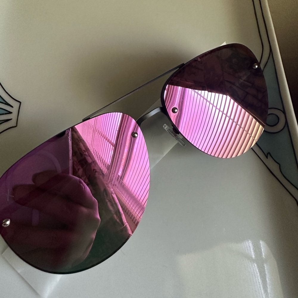 DIME pink mirrored sunglasses
